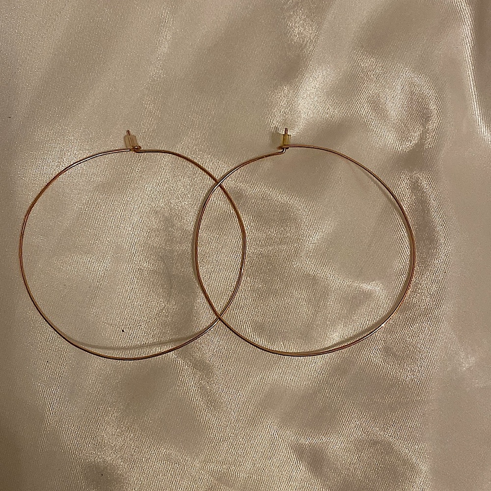 Copper hoop earrings